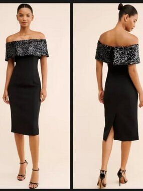 sachin & babi audra pleated embellished midi dress SACHIN BABI Audra Embroidered Midi dress